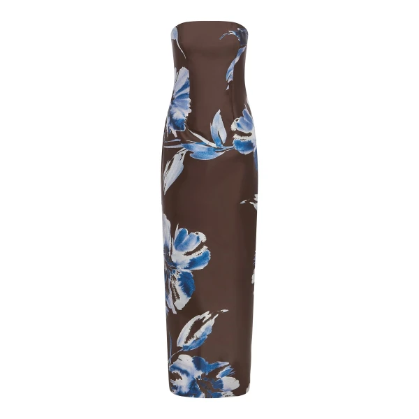 Elsa Panelled Strapless Maxi Dress