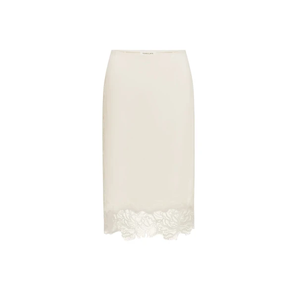 Shona Joy Eniko Lace Split Midi Skirt