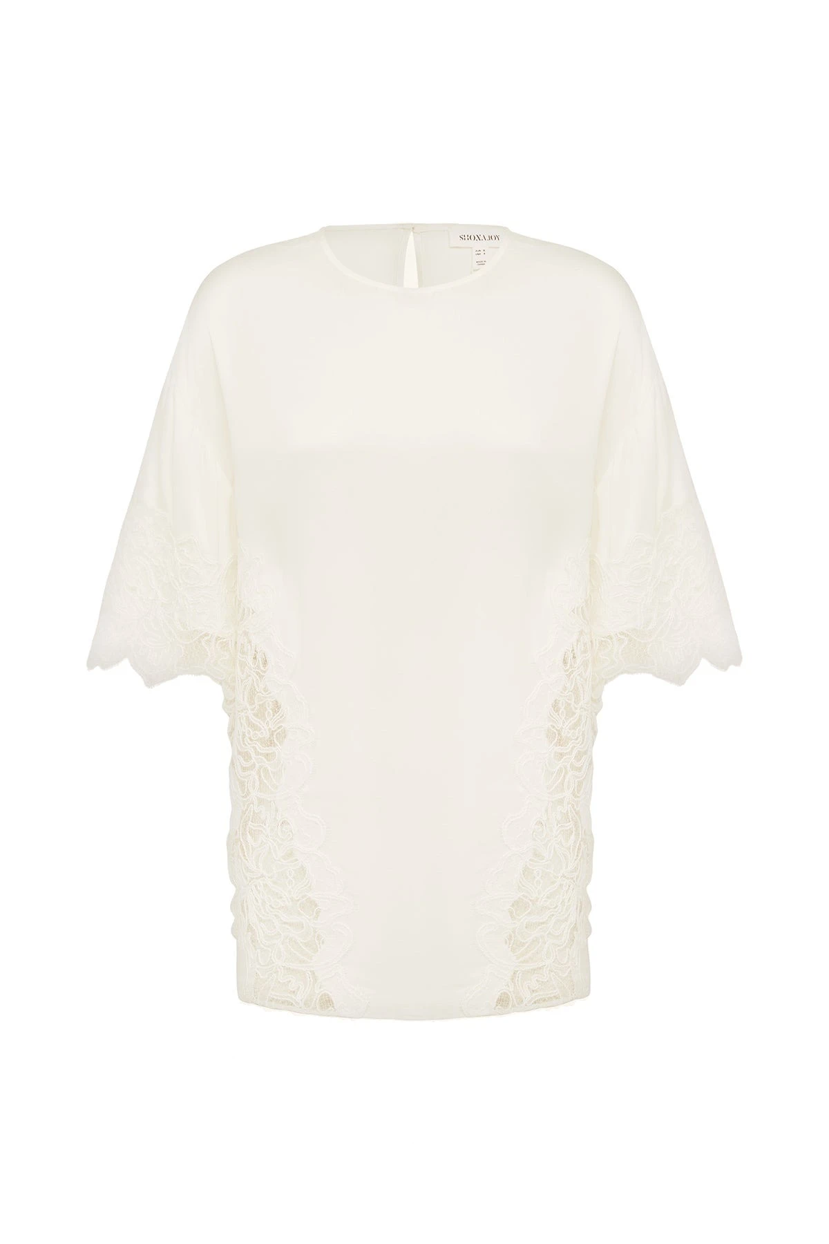 Shona Joy Eniko Lace T-shirt in Ivory – Tops – Australian Luxury Eventwear at Luxury Shoes Shona Joy Eniko Lace T-shirt