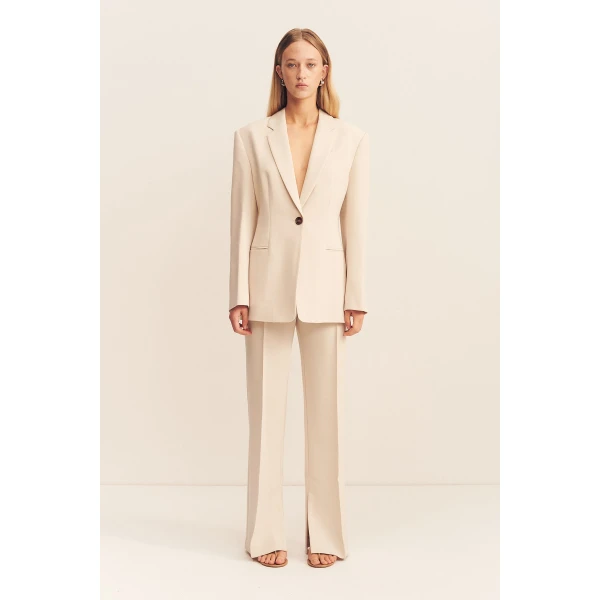 79% GRS Certified Recycled Polyester 17% Viscose 4% Elastane