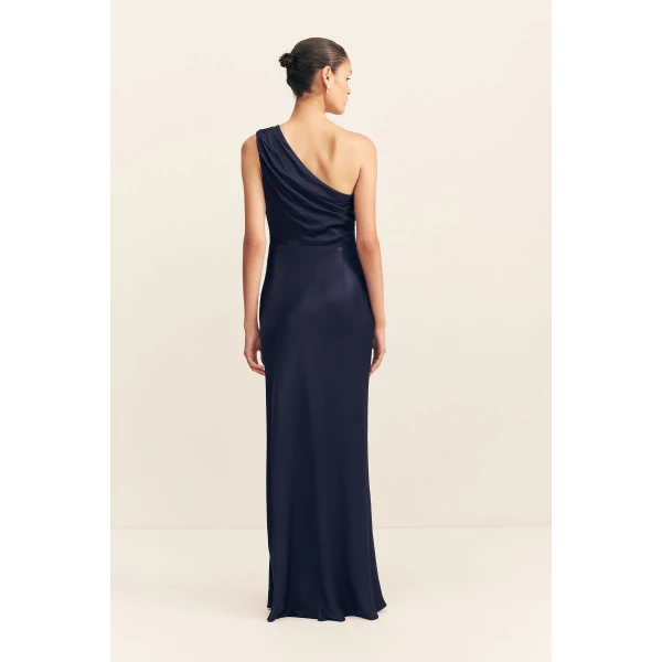 Shona Joy La Lune Gathered One Shoulder Maxi Dress