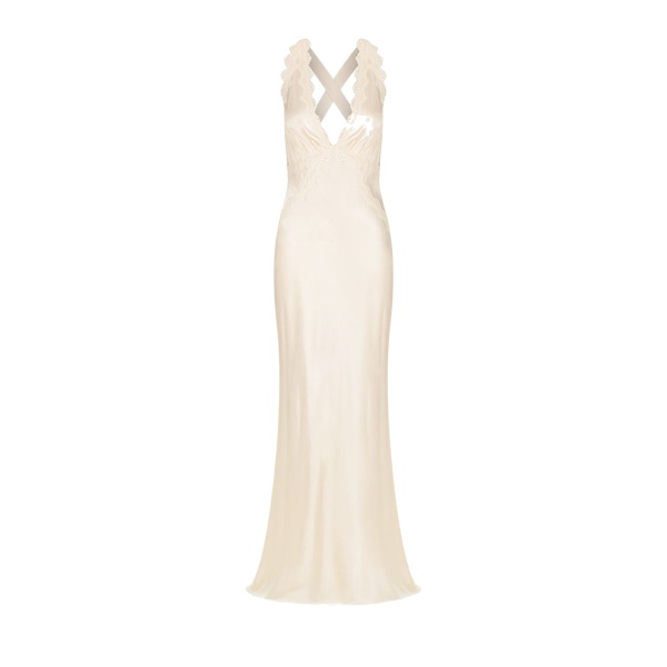 Shona Joy La Lune Lace Cross Back Maxi Dress