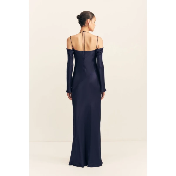Shona Joy La Lune Off Shoulder Tie Maxi Dress