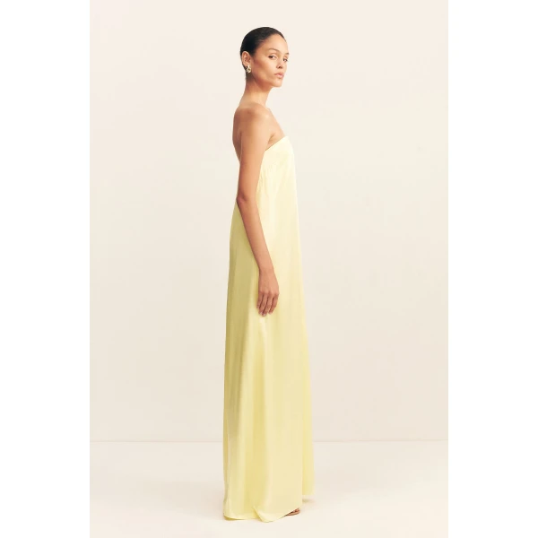 Shona Joy La Lune Strapless Column Maxi Dress
