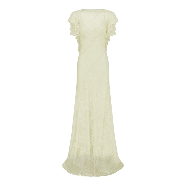 Shona Joy Labyrinth Sheer Lace Panelled Maxi Dress