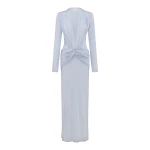 Shona Joy Miro Slinky Jersey Long Sleeve Plunged Maxi Dress