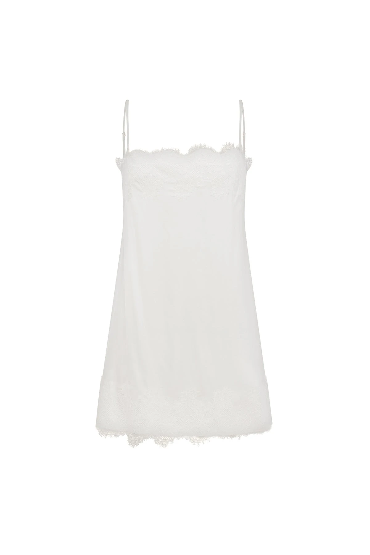 Simona Lace Mini Dress in Ivory