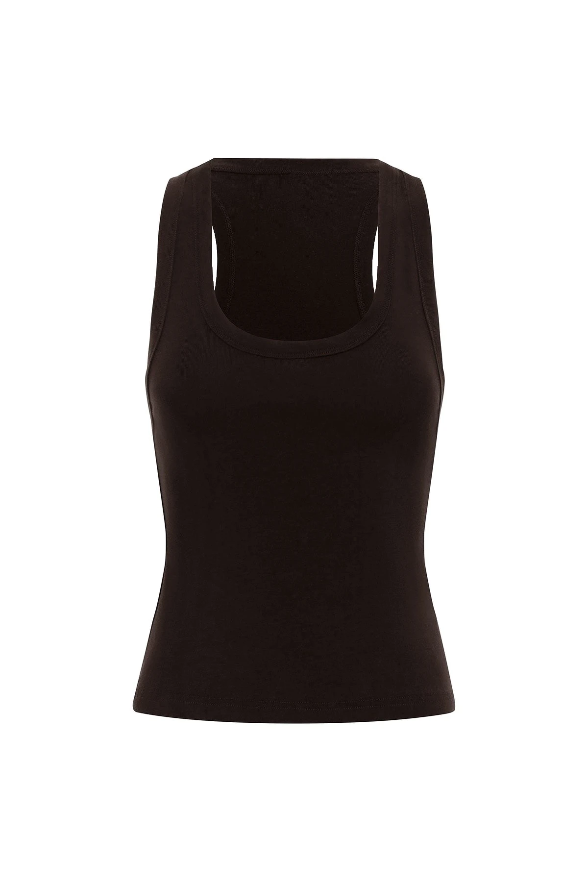 Shona Joy Sol Jersey Racer Back Tank in Chocolate – Tops – Australian Luxury Eventwear at Luxury Shoes Shona Joy Sol Jersey Racer Back Tank