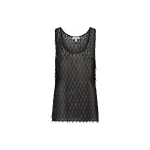 Shona Joy Talitha Sheer Fringe Scoop Neck Top