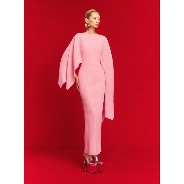 Solace London The Adami Maxi Dress in Powder Pink