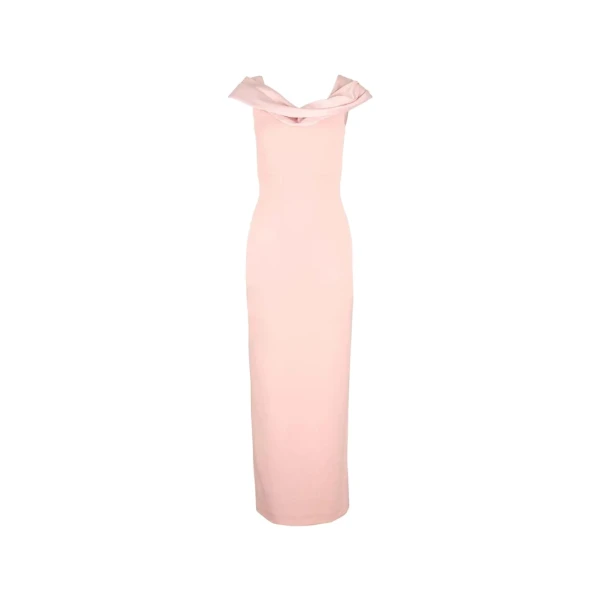 Solace London The Adele Maxi Dress in Pale Pink | Maxi Dresses | Luxury Shoes 