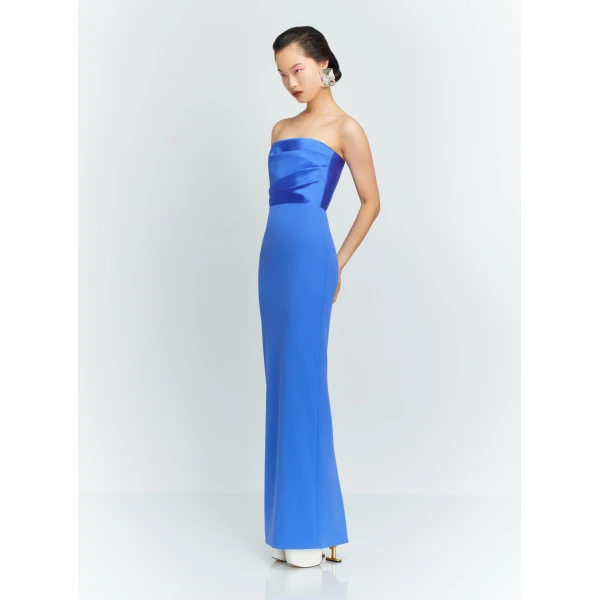 Solace London The Afra Maxi Dress in Iris Blue