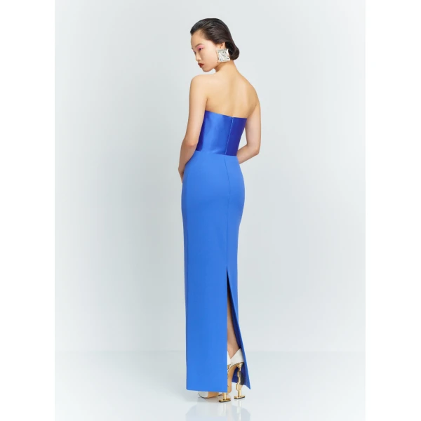 Solace London The Afra Maxi Dress in Iris Blue