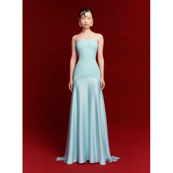 Solace London The Alessandra Maxi Dress in Arctic Blue