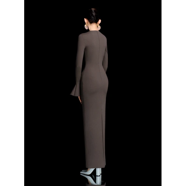 Solace London The Alicia Maxi Dress in Flint
