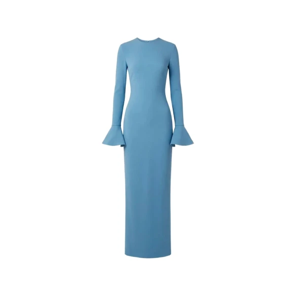 Solace London The Alicia Maxi Dress in Slate Blue | Maxi Dresses | Luxury Shoes 