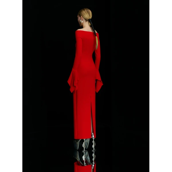 Solace London The Amalie Maxi Dress in Red