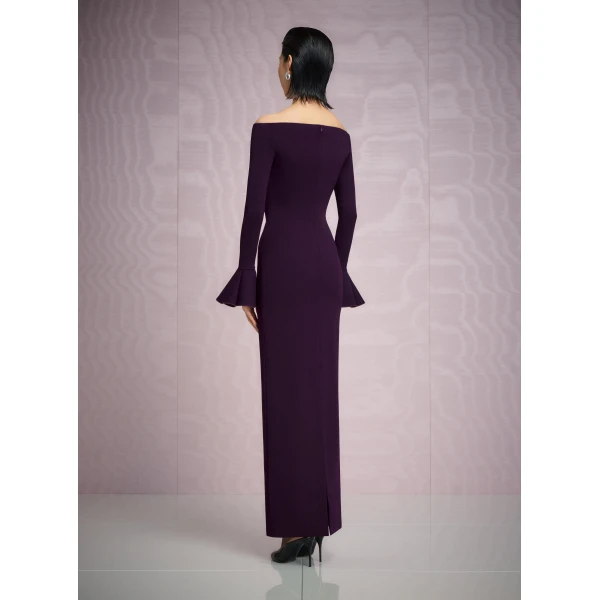 Solace London The Anica Maxi Dress in Plum