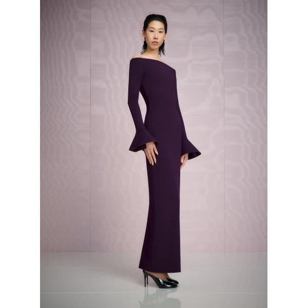 Solace London The Anica Maxi Dress in Plum