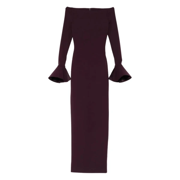 Solace London The Anica Maxi Dress in Plum | Maxi Dresses | Luxury Shoes 