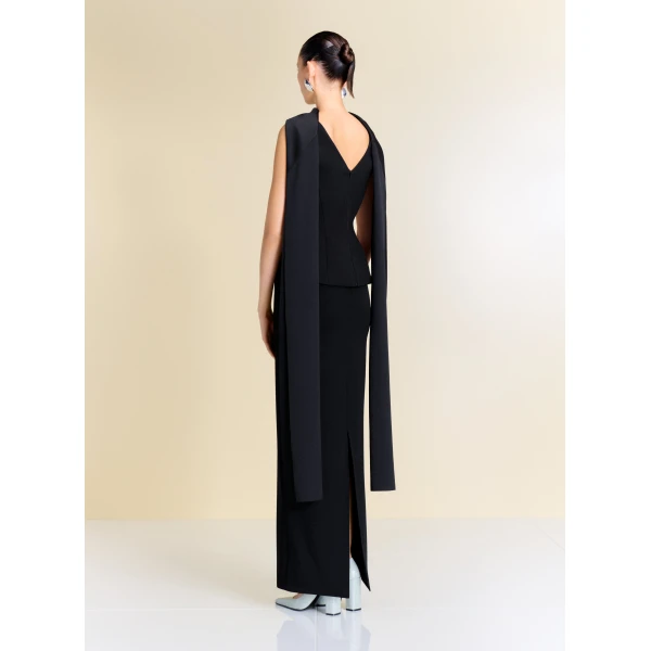 Solace London The Annie Maxi Dress in Black