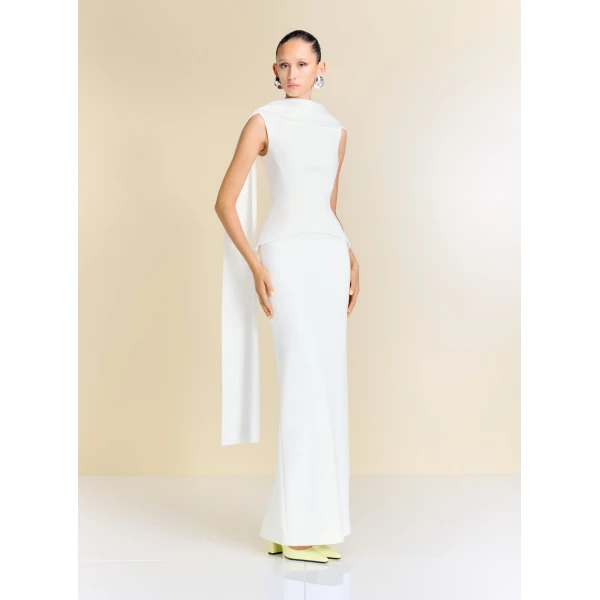 Solace London The Annie Maxi Dress in Cream