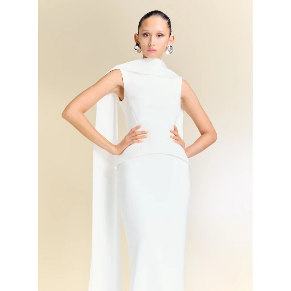 Solace London The Annie Maxi Dress in Cream