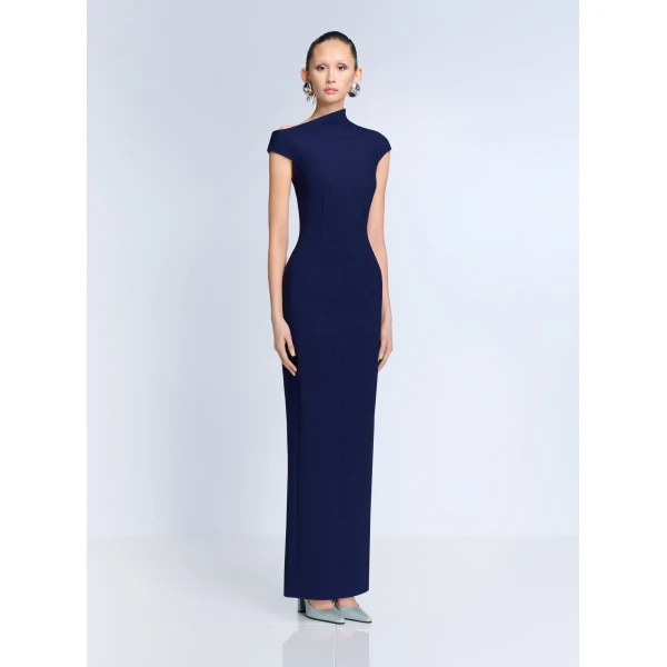 Solace London The Arion Maxi Dress in Navy