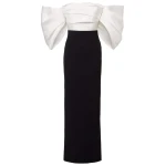 Solace London The Arla Maxi Dress in Cream and Black | Maxi Dresses | Luxury Shoes 