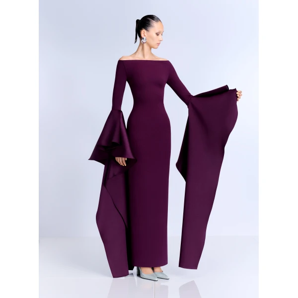Solace London The Astria Maxi Dress in Grape