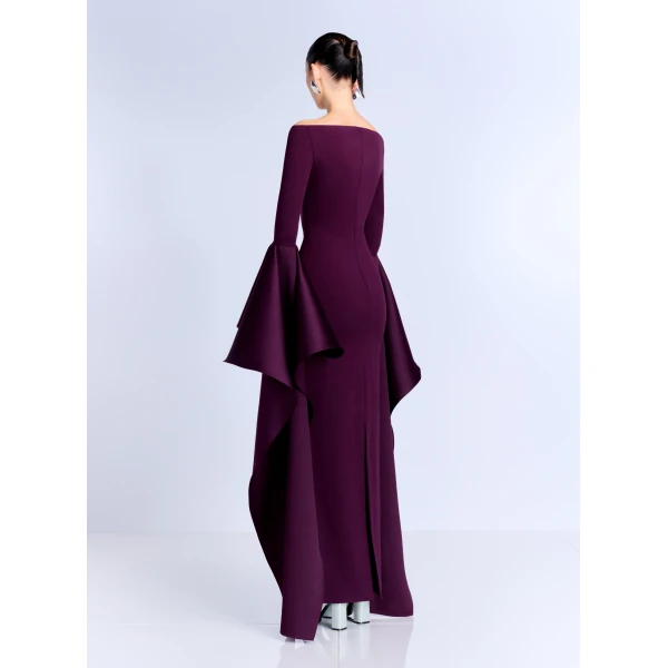 Solace London The Astria Maxi Dress in Grape