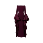 Solace London The Astria Maxi Dress in Grape | Maxi Dresses | Luxury Shoes 