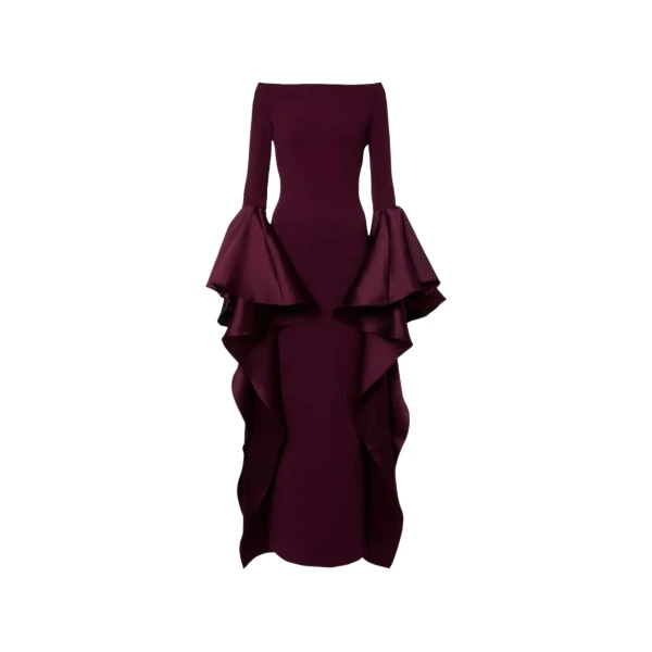 Solace London The Astria Maxi Dress in Grape | Maxi Dresses | Luxury Shoes 