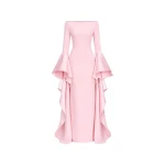 Solace London The Astria Maxi Dress in Pale Pink | Maxi Dresses | Luxury Shoes 