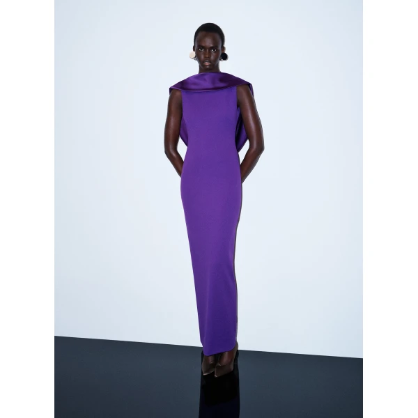 Solace London The Barbeau Maxi Dress in Deep Orchid