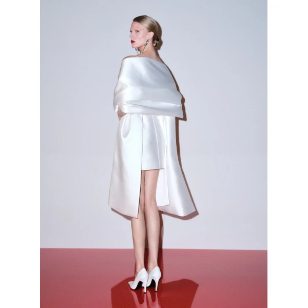 Solace London The Bessette Mini Dress in Cream