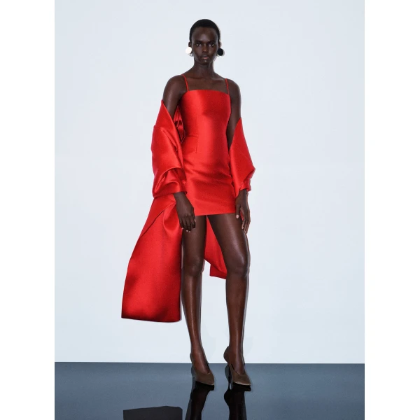 Solace London The Bessette Mini Dress in Red