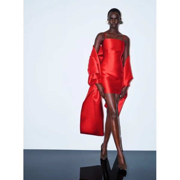 Solace London The Bessette Mini Dress in Red