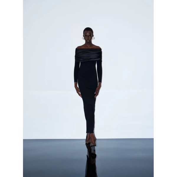 Solace London The Bradshaw Maxi Dress in Black
