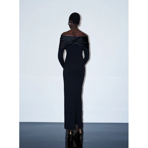 Solace London The Bradshaw Maxi Dress in Black
