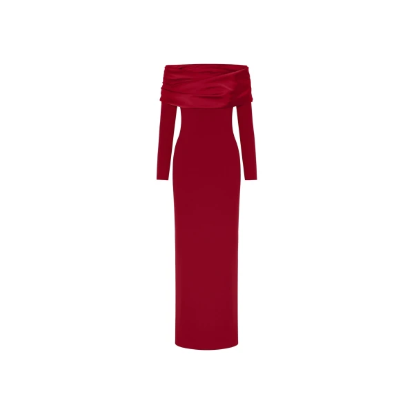The Bradshaw Maxi Dress in Ruby