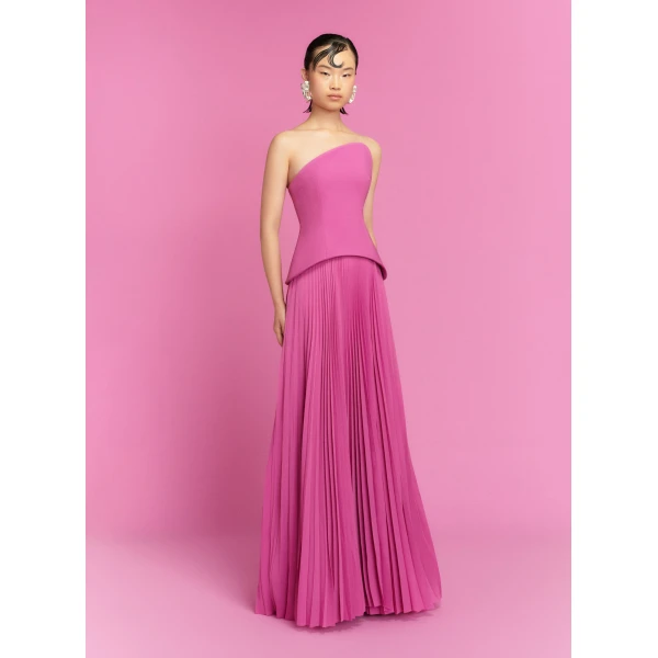 Solace London The Britt Maxi Dress in Berry Pink