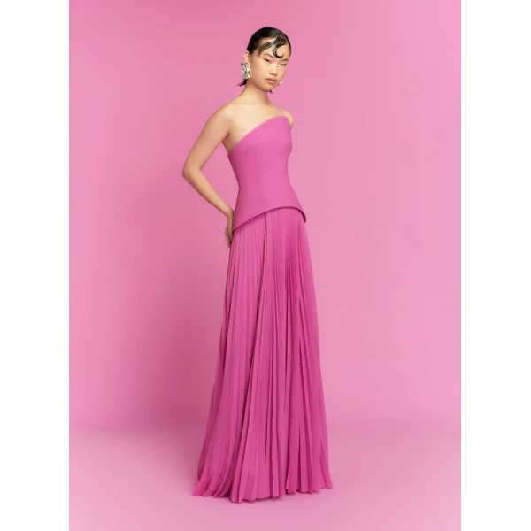 Solace London The Britt Maxi Dress in Berry Pink