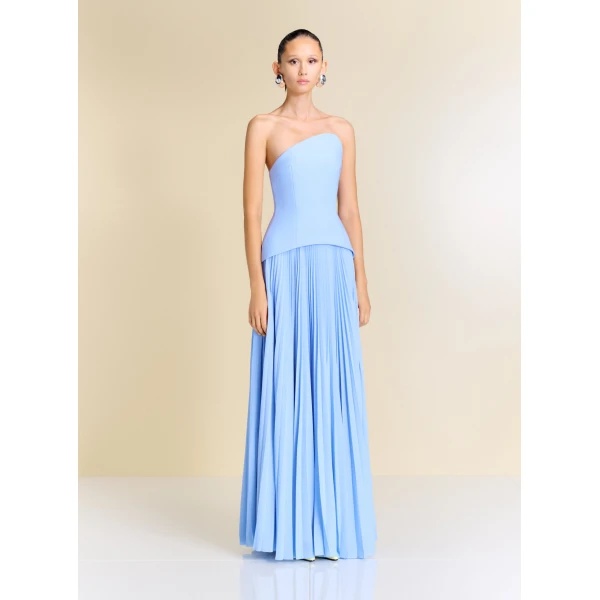Solace London The Britt Maxi Dress in Light Blue