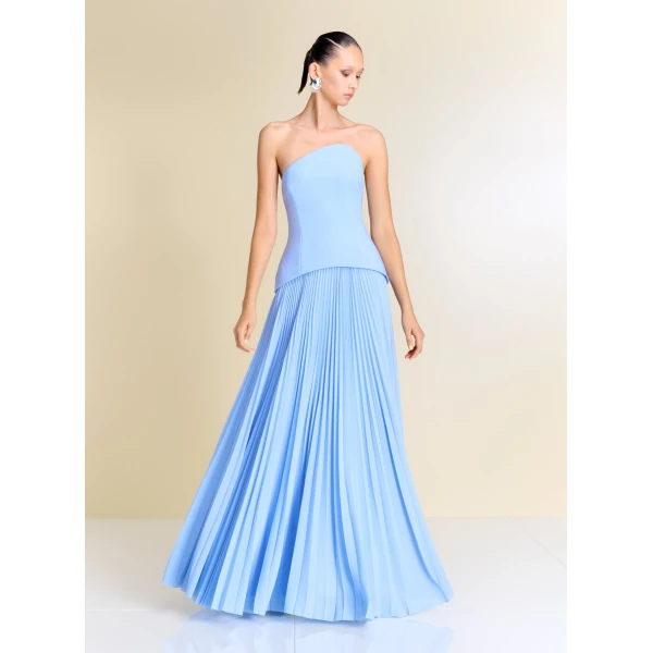Solace London The Britt Maxi Dress in Light Blue