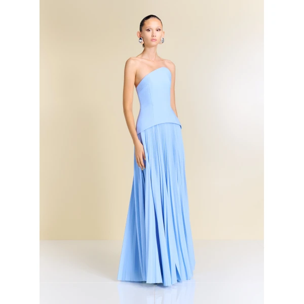 Solace London The Britt Maxi Dress in Light Blue