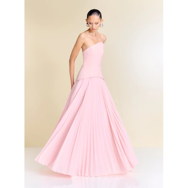 Solace London The Britt Maxi Dress in Pale Pink