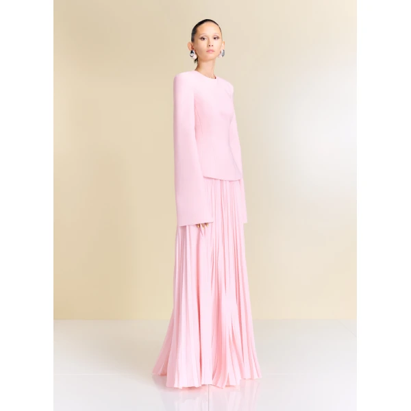 Solace London The Callisto Maxi Dress in Pale Pink