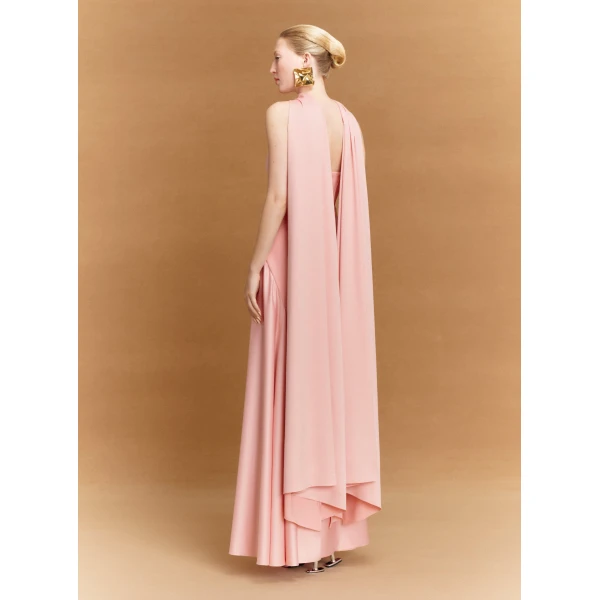 Solace London The Cece Maxi Dress in Putty Pink