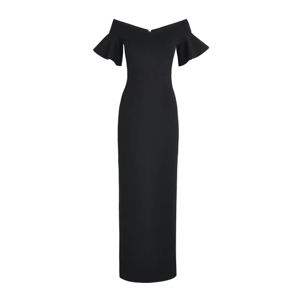 Solace London The Cielo Maxi Dress in Black | Maxi Dresses | Luxury Shoes 